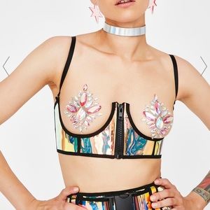 ❌sold❌Club Exx Mystical Shine Peek A Boo Bra